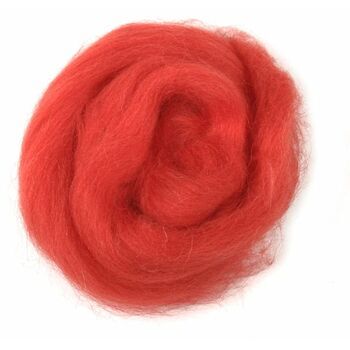 Trimits Natural Wool Roving (10g) - Red