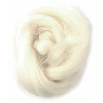 Trimits Natural Wool Roving (10g) - White