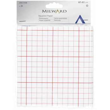 Milward Dressmakers Squared Pattern Paper (87 x 61cm) - 3 Sheets