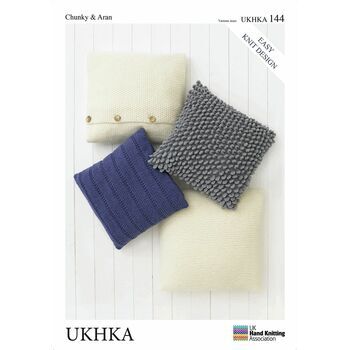 UKHKA Pattern Chunky & Aran n.144: Cushion Covers