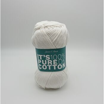 James C Brett It's Pure Cotton DK Yarn - Ivory White - 100g