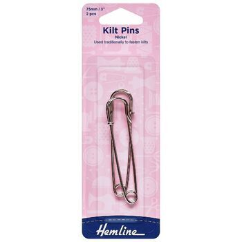 Hemline Nickel Kilt Pins (75mm)