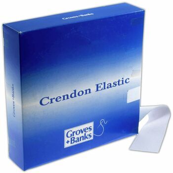 Crendon Woven Elastic (50mm) - White