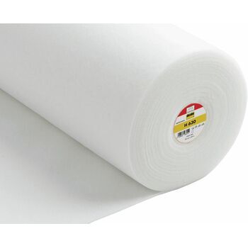 Vilene Low Loft Volume Iron-On Fleece (H630) (90cm) - White: Per Metre
