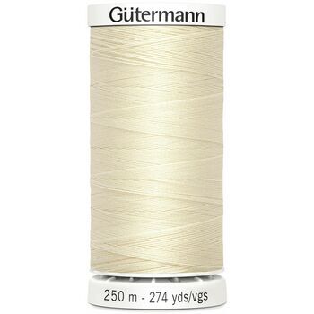 Gutermann Cream Sew-All Thread: 250m (414) - Pack of 5