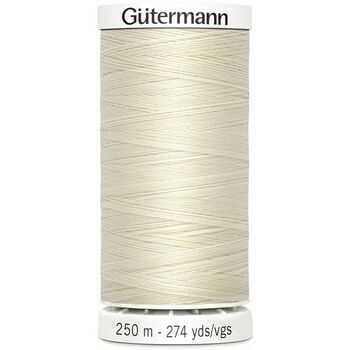 Gutermann Cream Sew-All Thread: 250m (802) - Pack of 5