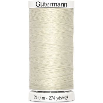 Gutermann Cream Sew-All Thread: 250m (802) - Pack of 5