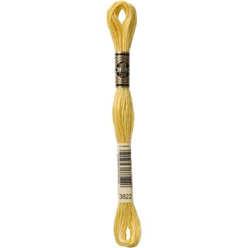 DMC: Mouliné Special 25: Colour 3822: Stranded Cotton: 8m