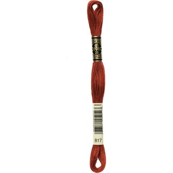 DMC: Mouliné Special 25: Colour 817: Stranded Cotton: 8m