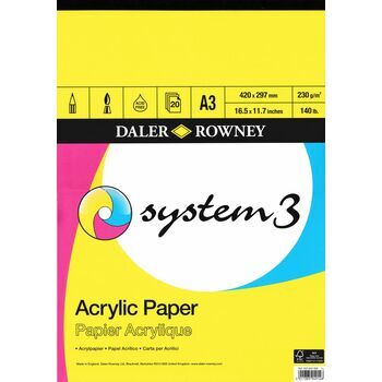 Daler Rowney System 3 Acrylic Paper Pad A3