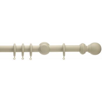Hallis Honister 28mm French Grey Wooden Curtain Pole