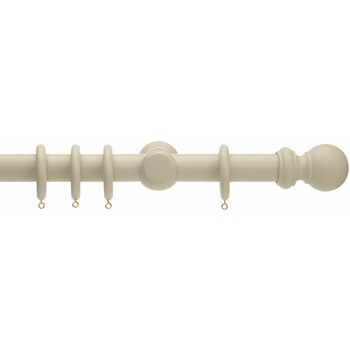 Hallis Honister 35mm French Grey Wooden Curtain Pole