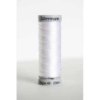 Gutermann Sulky Rayon 40 Embroidery Thread - 200m (1001) - Pack of 5