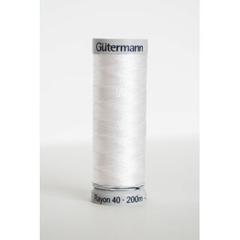 Gutermann Sulky Rayon 40 Embroidery Thread - 200m (1002) - Pack of 5