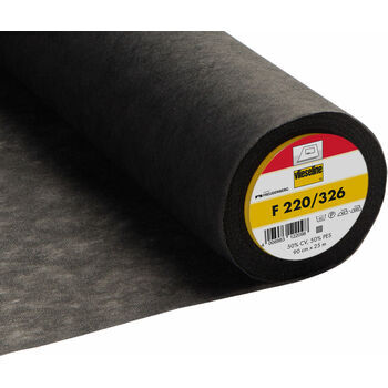 Vilene Iron-On Interlining Standard Medium - 90cm (Dark Grey) - Per metre