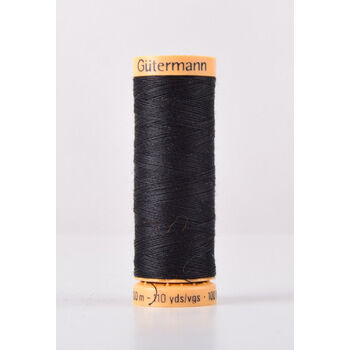 Gutermann Black Natural Cotton Thread: 100m (5201) - Pack of 5