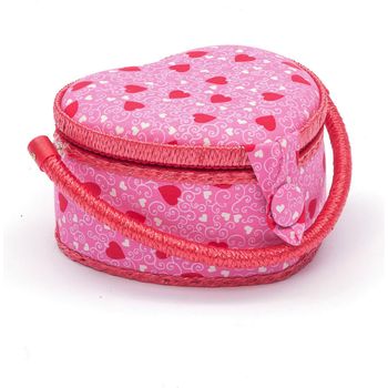 Small Sewing Basket - Hearts &amp; Swirls
