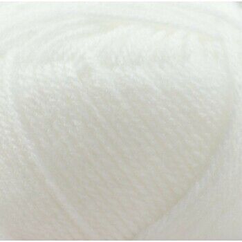 James C. Brett Top Value DK Knitting Yarn - White - 8428 (100g)