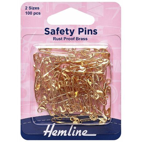 Hemline Safety Pins: Assorted Value Pack: 100 Pieces