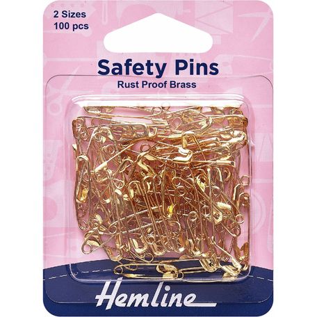 Hemline Safety Pins: Assorted Value Pack: 100 Pieces