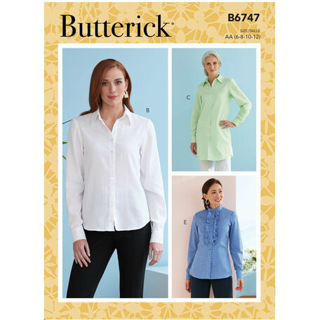 Butterick Pattern B6747 Misses Fitted Shirts