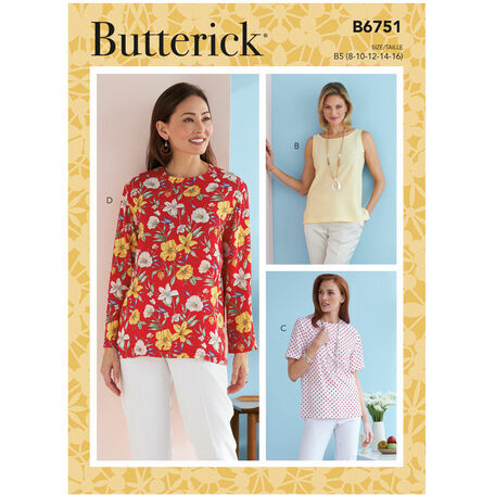 Butterick Pattern B6751 Misses Pullover Tops