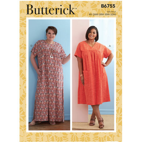 Butterick Pattern B6755 Misses Asymmetrical Detail Tunics