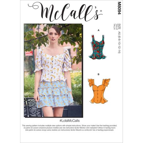 McCall's Pattern M8094 Misses Tops