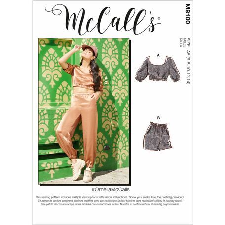 McCall's Pattern M8100 Misses Top, Shorts & Pants