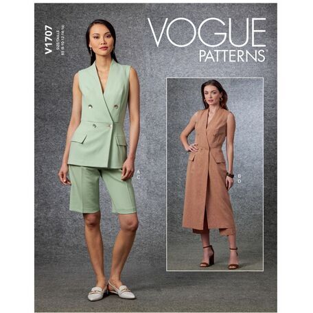 Vogue Pattern V1707 Misses Vest, Shorts & Pants