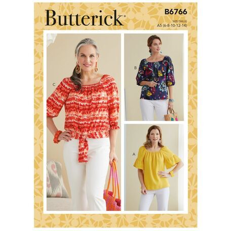 Butterick Pattern B6766 Misses Tops
