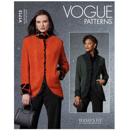Vogue Pattern V1713 Mandarin Collar Jacket