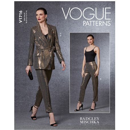 Vogue Pattern V1716 Women's Blazer, Belt & Pants