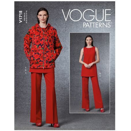 Vogue Pattern V1718 Women's Jacket, Tunic & Pants
