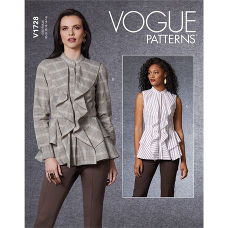 Vogue Pattern V1728 Peplum Top