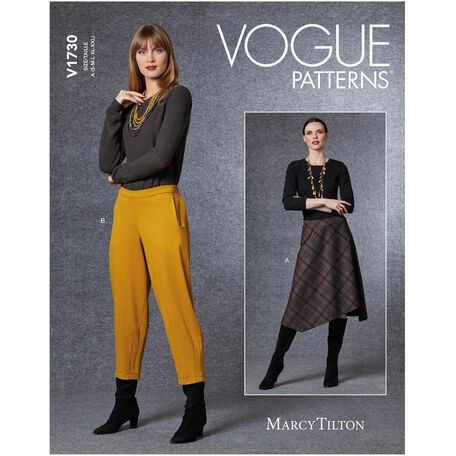 Vogue Pattern V1730 Women's Skirt & Pants