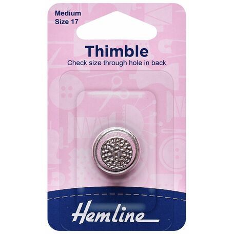 Hemline Metal Thimble: Size 16 - Small