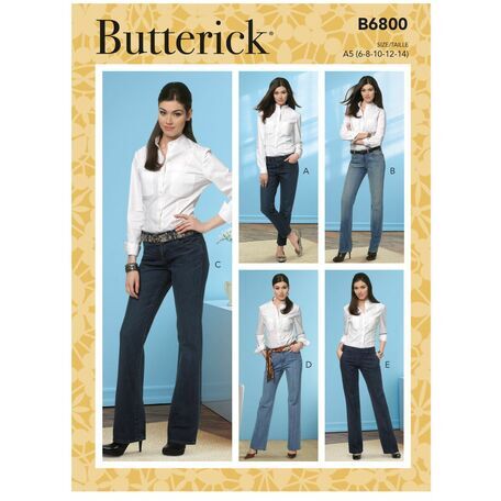 Butterick Pattern B6800 Jeans & Trousers