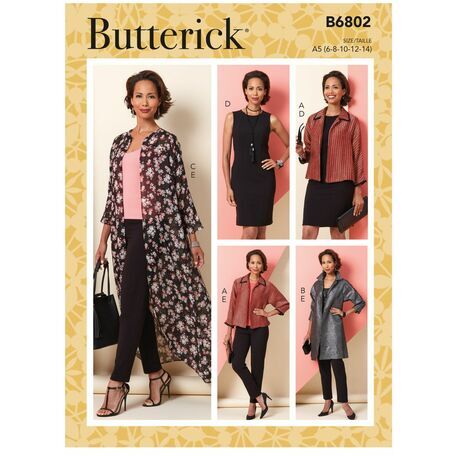 Butterick Pattern B6802 Jacket, Dress & Pants