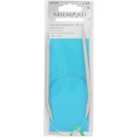 Milward No5.5 Circular Fixed Knitting Pins - 60cm