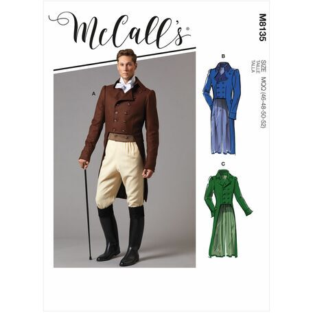 McCalls Pattern M8135 Mens Coats