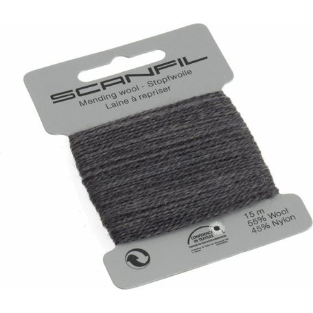 Scanfil Mending &amp; Darning Wool - Charcoal (15m) - col. 069
