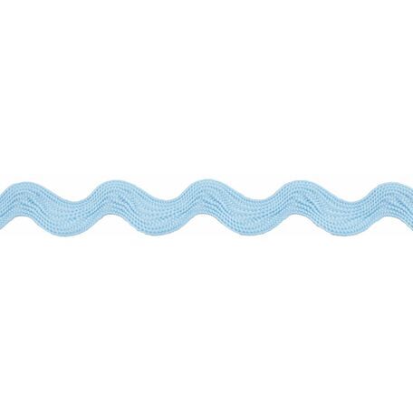 Essential Trimmings Polyester Ric Rac Trimming - 14mm (Sky Blue) Per metre