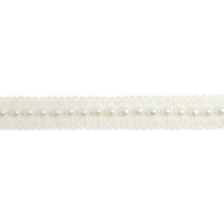 Essential Trimmings Sew-in Pearl Trim Single Row - 15mm (Ivory) Per metre