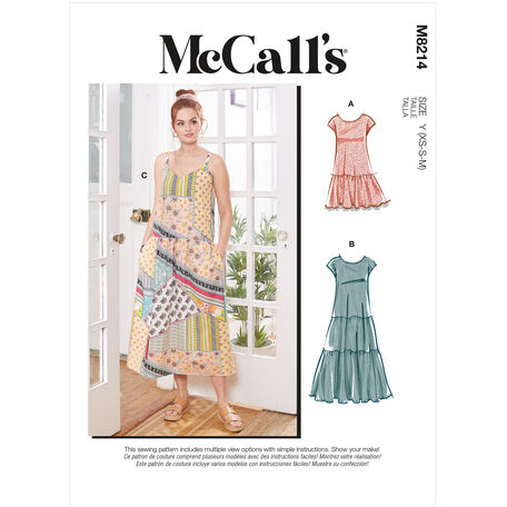 McCall's Pattern M8214 Misses' Dresses & Mask