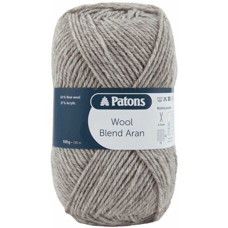 Patons Wool Blend Aran Yarn (100g) - Beige (Pack of 10)