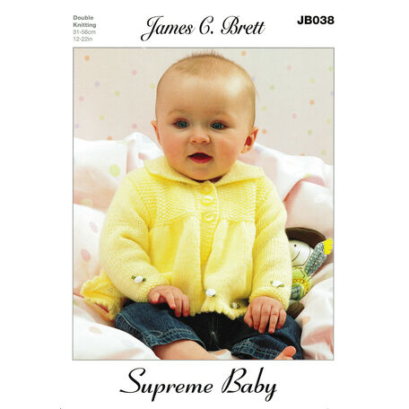 Brett DK JB038 Baby Jacket, Dress, Hat & Blanket Knitting Pattern