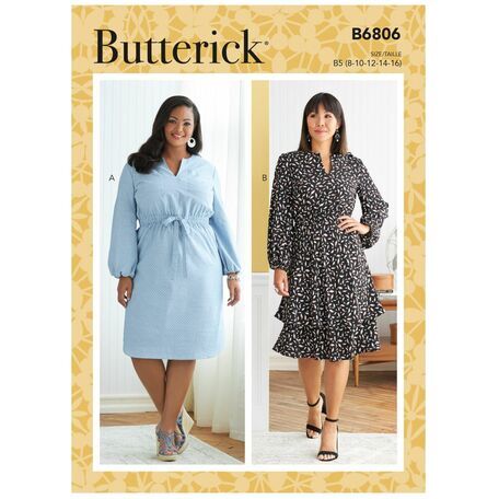 Butterick Pattern B6806 Misses V-Neck Dress
