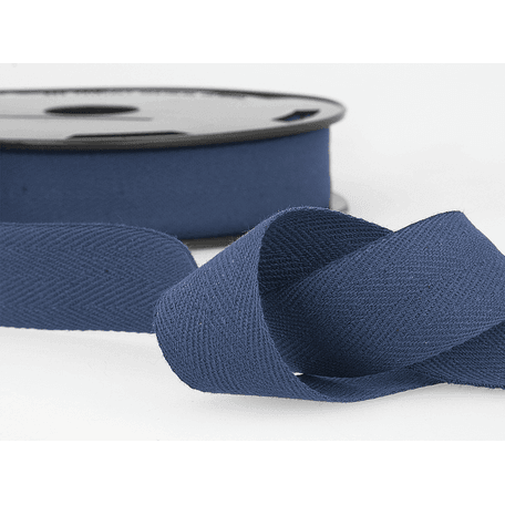 Stephanoise: Cotton Twill Tape: 20mm: Navy blue: Per Metre