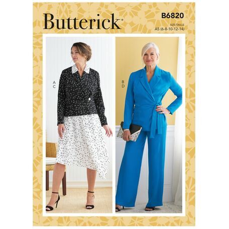 Butterick Pattern B6820 Misses' Jacket, Skirt & Pants